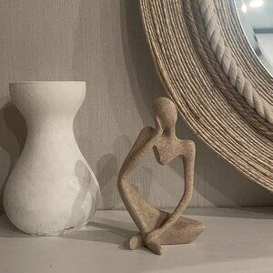 Sandstone Resin Thinker Style Abstract Sculpture Statue Collectible Figurines